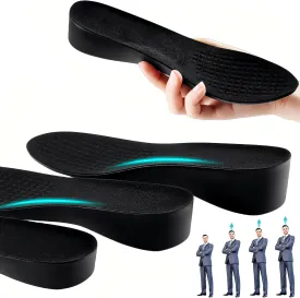 Taller Shoe Insert,Brandone Orthopedic Highpads for Men,Shoe Height Increase Booster Insoles Inserts,Heel Wedges,Rizzsoles,Heel Lifts for Achilles Tendonitis (10.43''Lx2''UP) (1Pair)