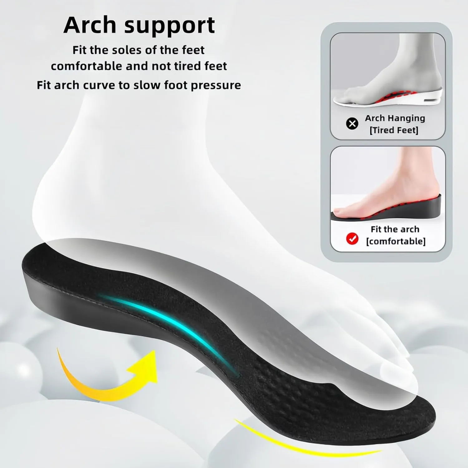 Taller Shoe Insert,Brandone Orthopedic Highpads for Men,Shoe Height Increase Booster Insoles Inserts,Heel Wedges,Rizzsoles,Heel Lifts for Achilles Tendonitis (10.43''Lx2''UP) (1Pair)