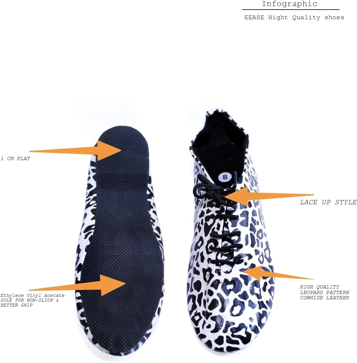 Toddler & Kids Premium Leather lace up Jazz Dance Shoes- Full Rubber Sole Non Slip Jazz Shoes - Unisex Modern Stage Dance Shoes