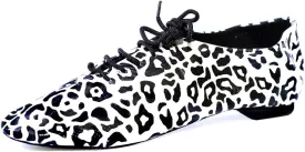Toddler & Kids Premium Leather lace up Jazz Dance Shoes- Full Rubber Sole Non Slip Jazz Shoes - Unisex Modern Stage Dance Shoes