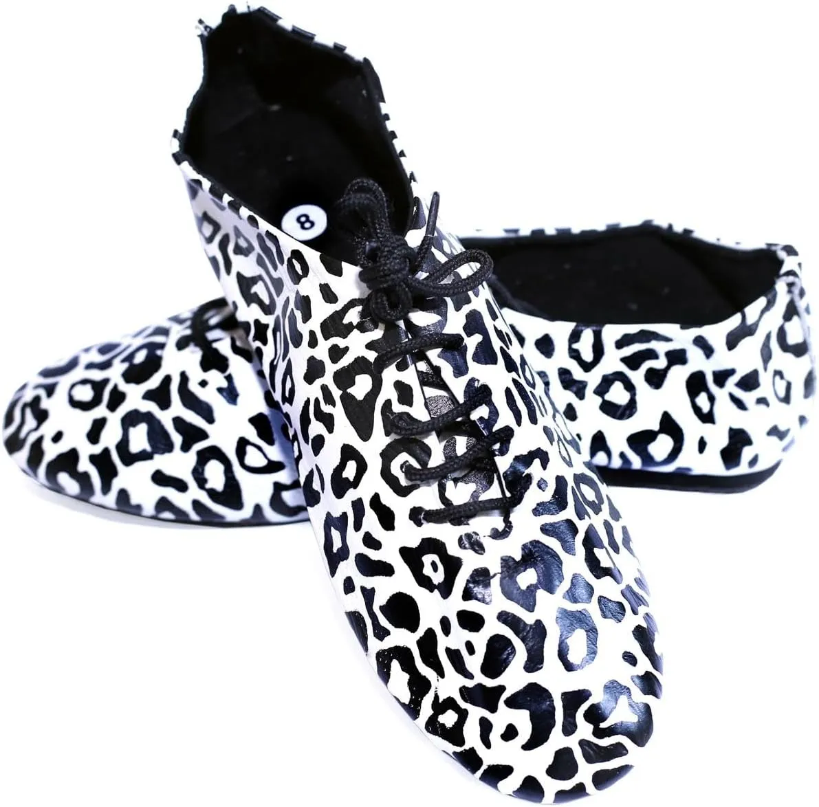Toddler & Kids Premium Leather lace up Jazz Dance Shoes- Full Rubber Sole Non Slip Jazz Shoes - Unisex Modern Stage Dance Shoes