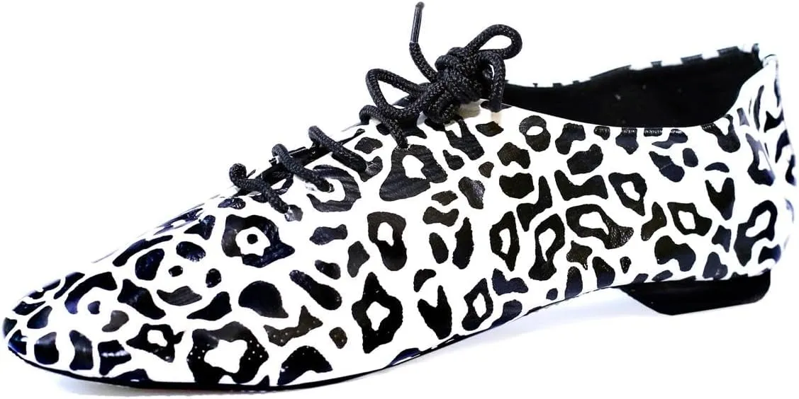 Toddler & Kids Premium Leather lace up Jazz Dance Shoes- Full Rubber Sole Non Slip Jazz Shoes - Unisex Modern Stage Dance Shoes