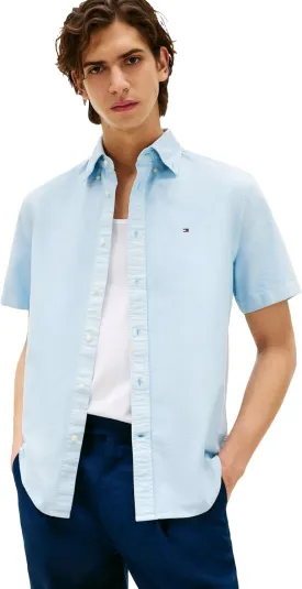 Tommy Hilfiger Short Sleeve Oxford Regular Fit, Men's Button Down Shirts