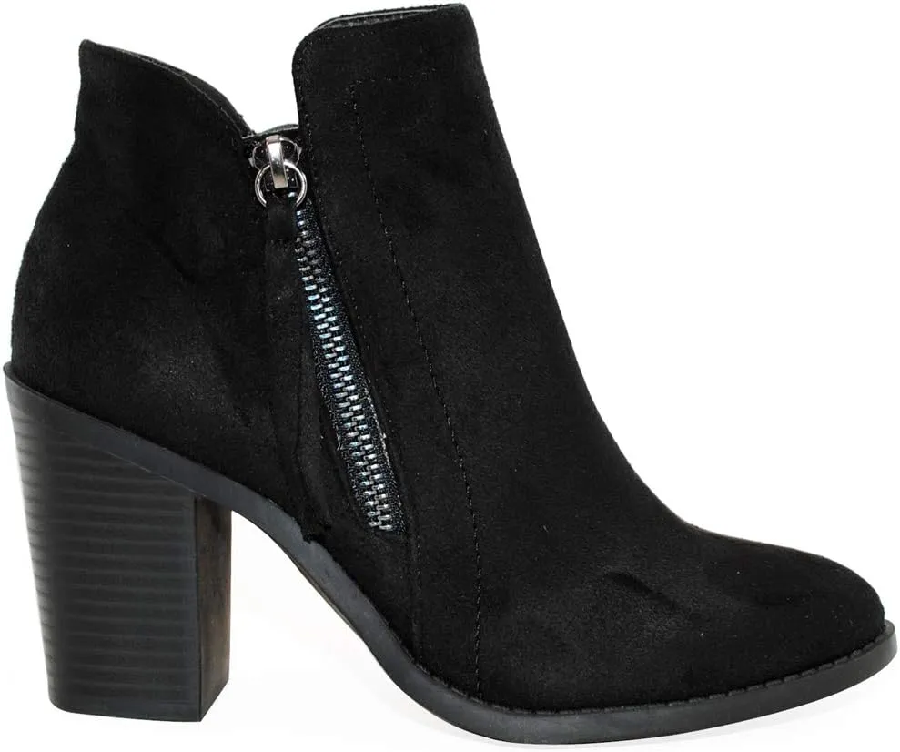 TRENDSUP Women's Fashion Side Zipper Booties