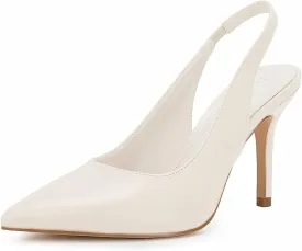 Trish Lucia Womens Slingback Pointed Toe Stiletto Pumps Slip-on High Heels Office Lady Sandals Party Prom Dress Shoes