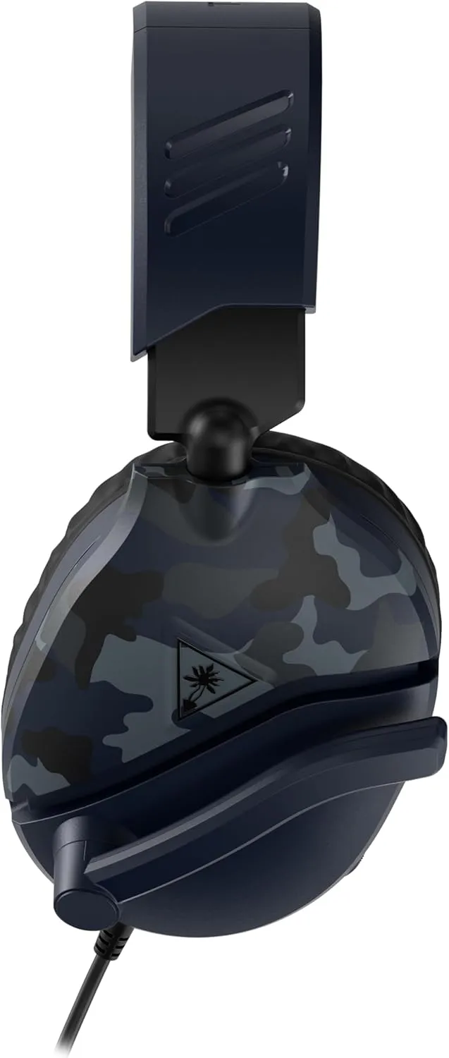Turtle Beach Recon 70 Multiplatform Gaming Headset for Xbox Series X|S, Xbox One, PS5, PS4, PC & Mobile w/ 3.5mm Wired Connection - Flip-to-Mute Mic, 40mm Speakers, Lightweight Design, Blue Camo