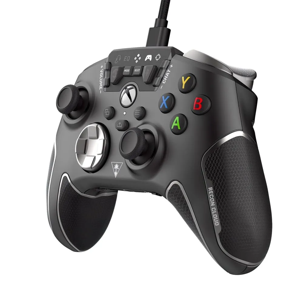 Turtle Beach Recon Cloud Wired Game Controller with Bluetooth for Xbox Series X|S, Xbox One, Windows, Android Mobile Devices  Remappable Buttons, Audio Enhancements, Superhuman Hearing  Black