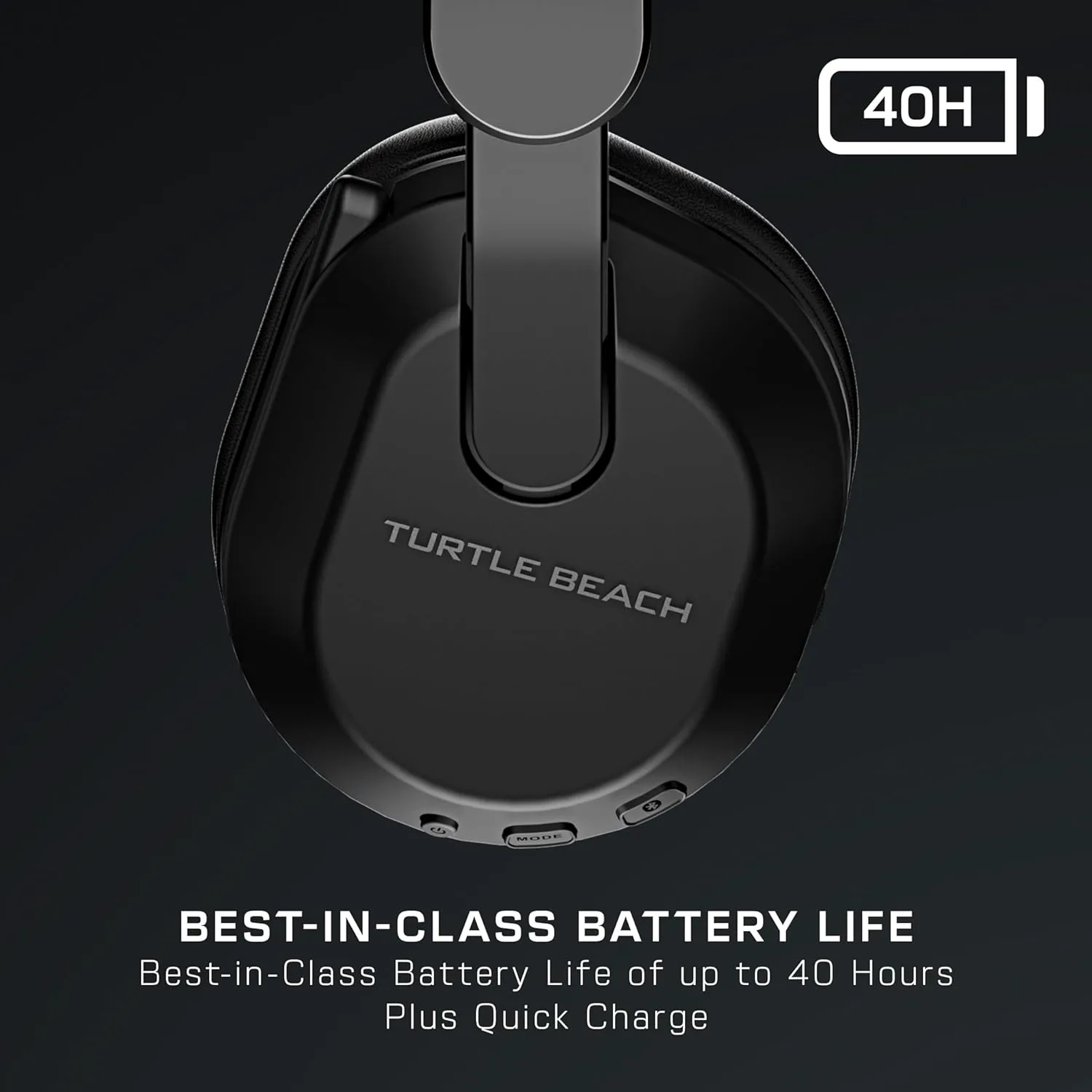 Turtle Beach Stealth 500 Wireless Amplified Gaming Headset for PS5, PS4, PC, & Mobile  40-Hr Battery, Bluetooth, Memory Foam Cushions, Flip-to-Mute Mic, EQ Presets, Companion App  Black