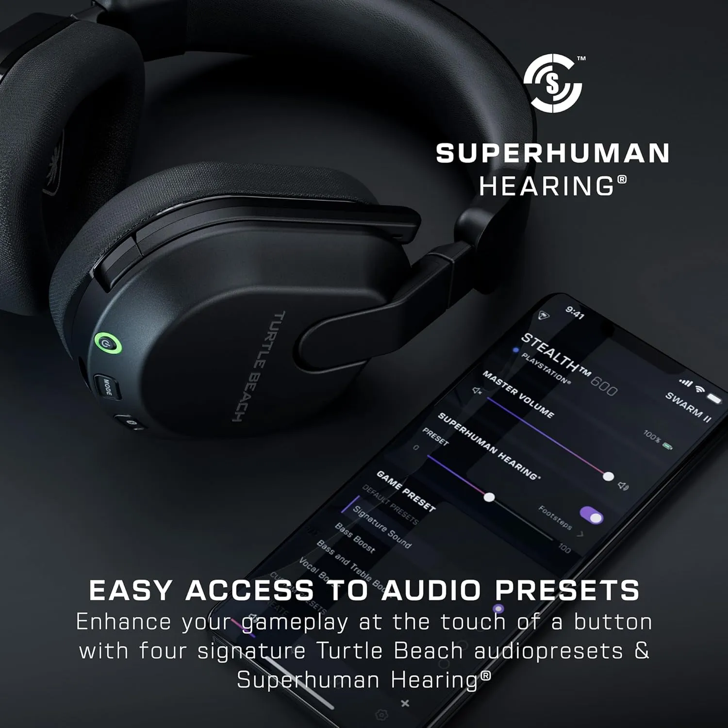 Turtle Beach Stealth 600 Wireless Multiplatform Amplified Gaming Headset for Xbox Series X|S, Xbox One, PC, PS5, PS4, & Mobile  Bluetooth, 80-Hr Battery, Noise-Cancelling Mic  Black