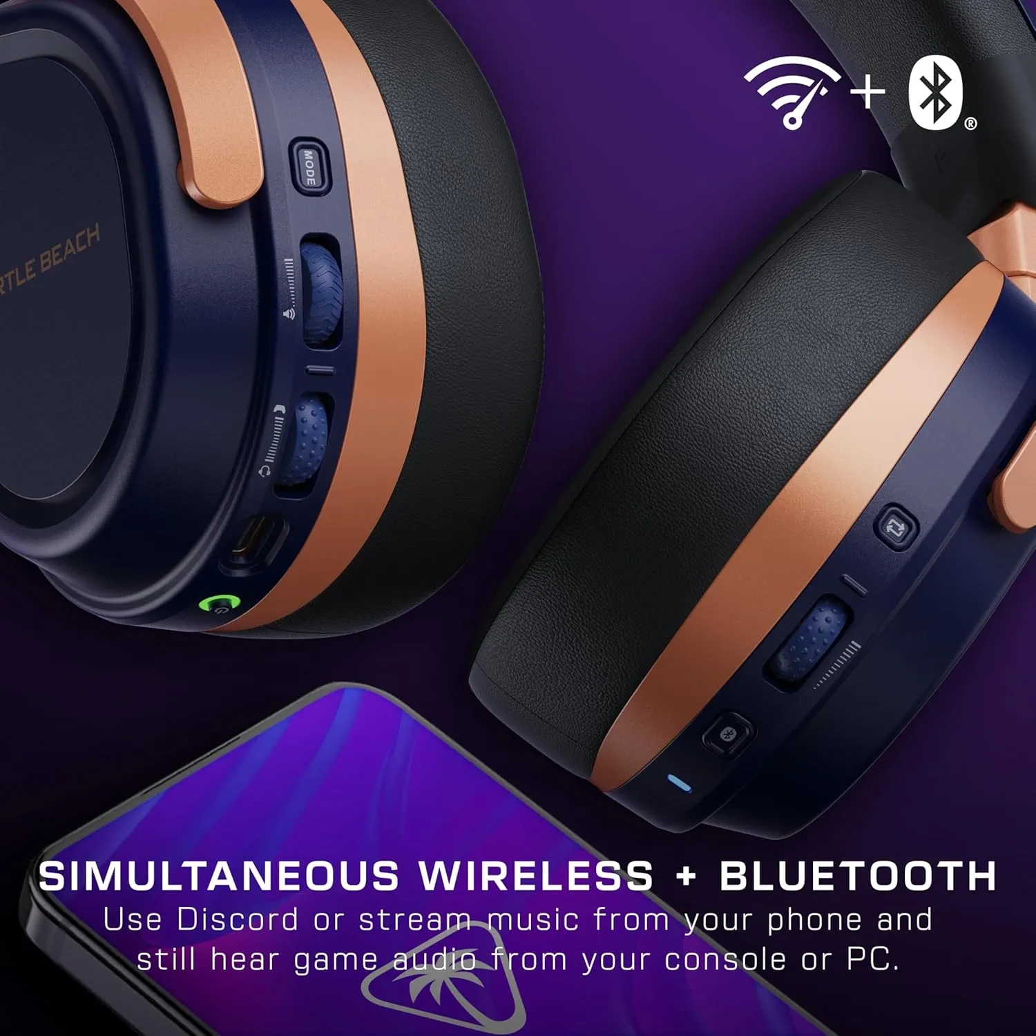 Turtle Beach Stealth 700 Gen 3 Wireless Multiplatform Amplified Gaming Headset for Xbox Series X|S, Xbox One, PC, PS5, Mobile  60mm Drivers, AI Noise-Cancelling Mic, Bluetooth, 80-Hr Battery  Cobalt