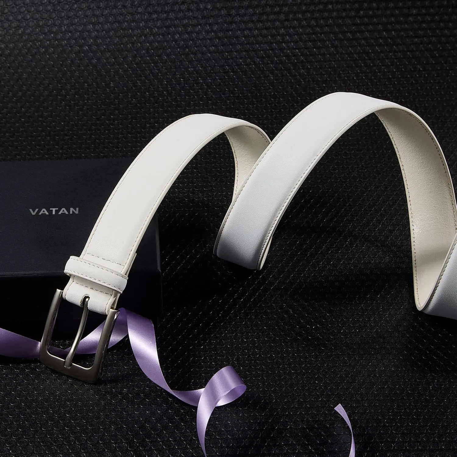 VATAN Men's Genuine Leather Dress Belts, Handmade Classic Every Day Leather Jeans Belt for Men Work Business Casual