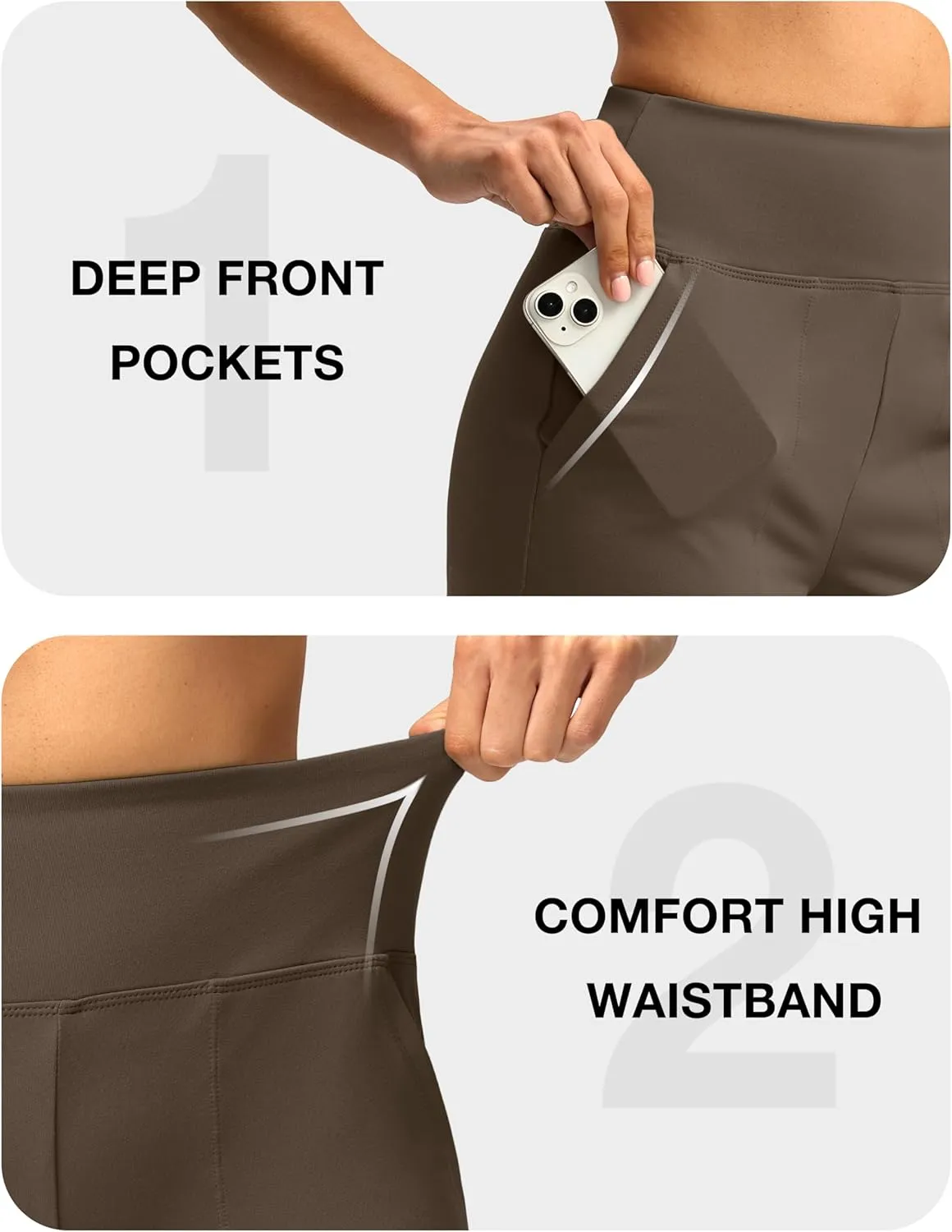 Women's 10" Bermuda Shorts Knee Length with Pockets High Waisted Athletic Long Shorts for Casual Walking Running Yoga