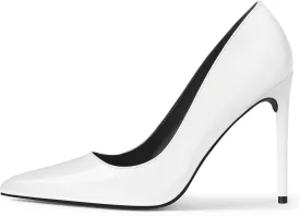 Women's Pumps Slip On High Heels with Pointed Toe 4.1 Inch Stiletto Bridal Party Dress Heels for Casual