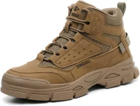 Work Boots for Men Safety Steel Toe BootsComfortable Industrial & Construction Shoes Puncture Proof Non Slip Mens Work Boots